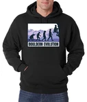 Youth Designz Kapuzenpullover Bouldern Evolution Herren Hoodie Blau