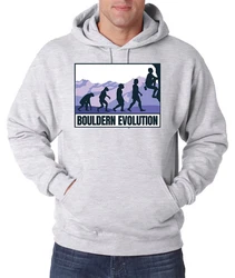 Youth Designz Kapuzenpullover Bouldern Evolution Herren Hoodie Blau/Grau/Hellblau