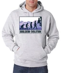 Youth Designz Kapuzenpullover Bouldern Evolution Herren Hoodie Blau/Grau/Hellblau