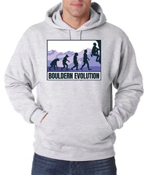 Youth Designz Kapuzenpullover Bouldern Evolution Herren Hoodie Blau/Grau/Hellblau