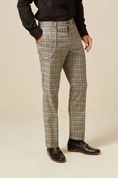 Next Slim Tapered Hose mit Karomuster und Kettendetail 1-tlg/1-St