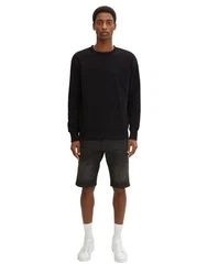 TOM TAILOR Jeansshorts JOSH Schwarz/Dunkelgrau