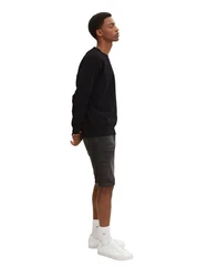 TOM TAILOR Jeansshorts JOSH Schwarz/Dunkelgrau