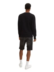 TOM TAILOR Jeansshorts JOSH Schwarz/Dunkelgrau