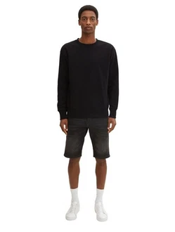 TOM TAILOR Jeansshorts JOSH Schwarz/Dunkelgrau