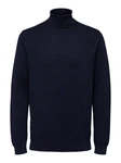 SELECTED HOMME Strickpullover SLHBERG ROLL NECK dunkelblau