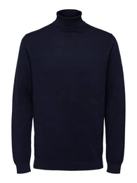 Strickpullover SLHBERG ROLL NECK mit 100% Baumwolle
