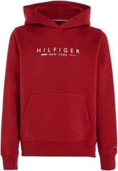 Tommy Hilfiger Hoodie Hilfiger New York Hoody mit Kängurutasche rot