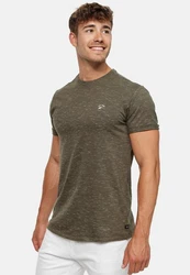 Indicode T-Shirt Kloge Khaki/Dunkelgrün