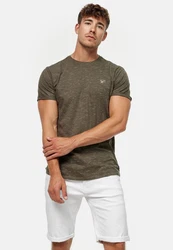 Indicode T-Shirt Kloge Khaki/Dunkelgrün