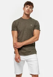 Indicode T-Shirt Kloge Khaki/Dunkelgrün