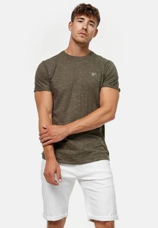 Indicode T-Shirt Kloge Khaki/Dunkelgrün Indicode T-Shirt Kloge Khaki/Dunkelgrün