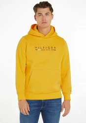 Tommy Hilfiger Hoodie Hilfiger New York Hoody mit Kängurutasche Gelb