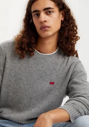LEVI'S Pullover 'Original HM Sweater' grau/rot/weiß