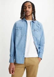 LEVI'S Hemd Barstow Western Standard blue denim