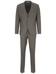 SteffenKlein Anzug Slim-Fit Dunkelgrün/Khaki/Grau/Braun/Dunkelgrau