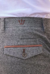 Next Stoffhose Elegante Hose-Relaxed-Tapered-Fit Dunkelgrau/Hellgrau/Grau