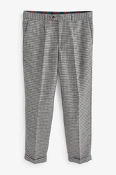Next Stoffhose Elegante Hose-Relaxed-Tapered-Fit Grau/Hellgrau/Dunkelgrau