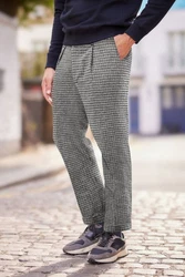 Next Stoffhose Elegante Hose-Relaxed-Tapered-Fit Grau/Hellgrau/Dunkelgrau