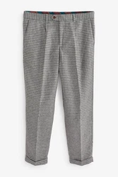 Next Stoffhose Elegante Hose-Relaxed-Tapered-Fit Grau/Hellgrau/Dunkelgrau