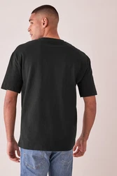 Next T-Shirt aus schwerem Stoff Schwarz/Dunkelgrau