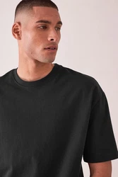 Next T-Shirt aus schwerem Stoff Schwarz/Dunkelgrau