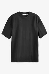 Next T-Shirt aus schwerem Stoff Schwarz/Dunkelgrau