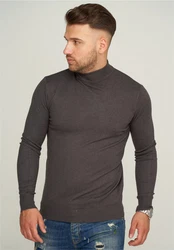 behype Strickpullover MKBONI Dunkelgrau/Grau/Khaki