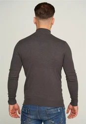 behype Strickpullover MKBONI Dunkelgrau/Grau/Khaki