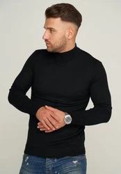 behype Strickpullover MKBONI Schwarz/Dunkelblau