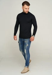 behype Strickpullover MKBONI Schwarz/Dunkelblau