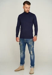 behype Strickpullover MKBONI Dunkelblau