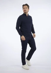 HECHTER PARIS Troyer Uni-Look Dunkelblau/Hellblau/Blau