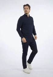 HECHTER PARIS Troyer Uni-Look Dunkelblau/Hellblau/Blau