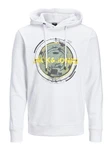 Jack & Jones Longsweatshirt JCOFILT SWEAT HOOD Weiß/Creme/Silber