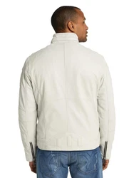 CARLO COLUCCI Lederjacke Joker Creme/Beige/Khaki/Weiß