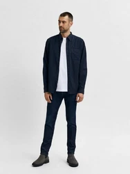 SELECTED HOMME Slim-fit Jeans Leon Dunkelblau