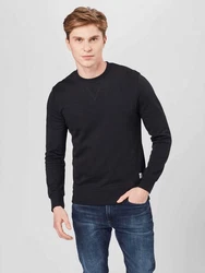 JACK & JONES Sweatshirt 'Basic' schwarz/weiß