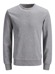 JACK & JONES Sweatshirt 'Basic' Grau/Hellgrau/Dunkelgrau