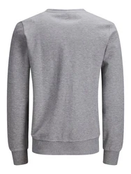 JACK & JONES Sweatshirt 'Basic' Grau/Hellgrau/Dunkelgrau
