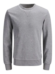 JACK & JONES Sweatshirt 'Basic' Grau/Hellgrau/Dunkelgrau