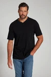 JP1880 T-Shirt Basic V-Ausschnitt Schwarz