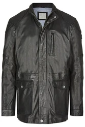 bugatti Lederjacke BUANDIAMO Grau/Dunkelgrün/Dunkelgrau