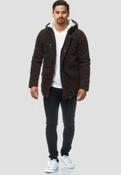 Indicode Winterjacke Dudley Dunkelbraun/Khaki/Dunkelrot/Schwarz/Braun/Dunkelgrün