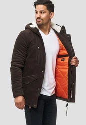 Indicode Winterjacke Dudley Dunkelbraun/Khaki/Dunkelrot/Schwarz/Braun/Dunkelgrün