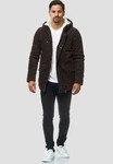 Indicode Winterjacke Dudley Dunkelbraun/Khaki/Dunkelrot/Schwarz/Braun/Dunkelgrün