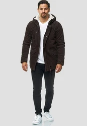 Indicode Winterjacke Dudley Dunkelbraun/Khaki/Dunkelrot/Schwarz/Braun/Dunkelgrün