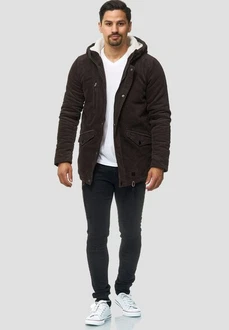 Indicode Winterjacke Dudley Dunkelbraun/Khaki/Dunkelrot/Schwarz/Braun/Dunkelgrün
