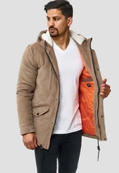 Indicode Winterjacke Dudley Khaki/Beige