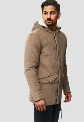 Indicode Winterjacke Dudley Khaki/Beige